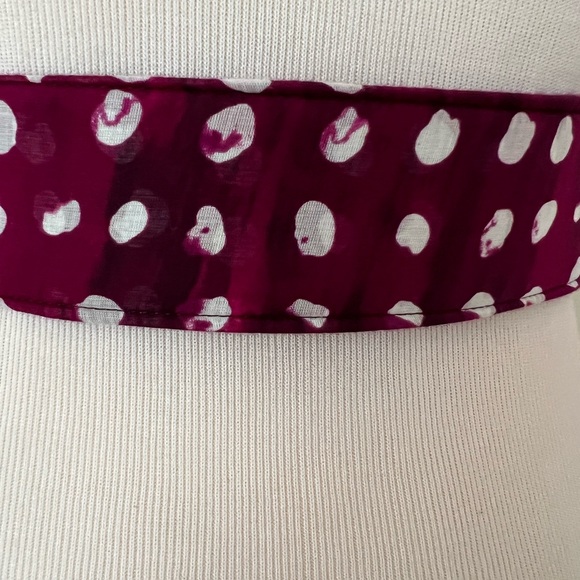 SAMANTHA SUNG Polka Dot Burgundy Belt main image 6